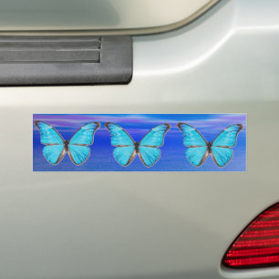 Para Carro Adesivo azul de borboletas