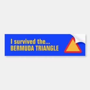 Para Carro adesivo BERMUDA TRIANGLE para-choques (azul)
