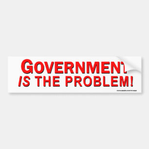 Para Carro adesivo conservador "Governo é o problema"
