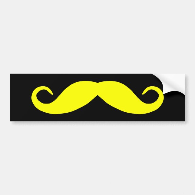 Para Carro Adesivo de Bigode Amarelo (Frente)