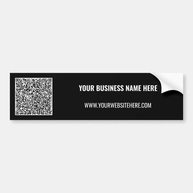 Para Carro Adesivo de Choque Promocional com Código QR e Text (Frente)