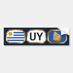 Para Carro Adesivo de código do mapa de sinalizador Uruguai