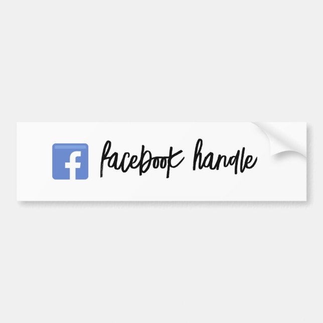 Para Carro Adesivo de Script de Identificador do Facebook (Frente)