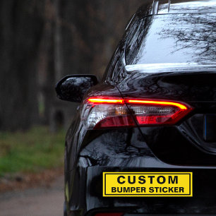 Para Carro Adesivo de texto personalizado amarelo brilhante