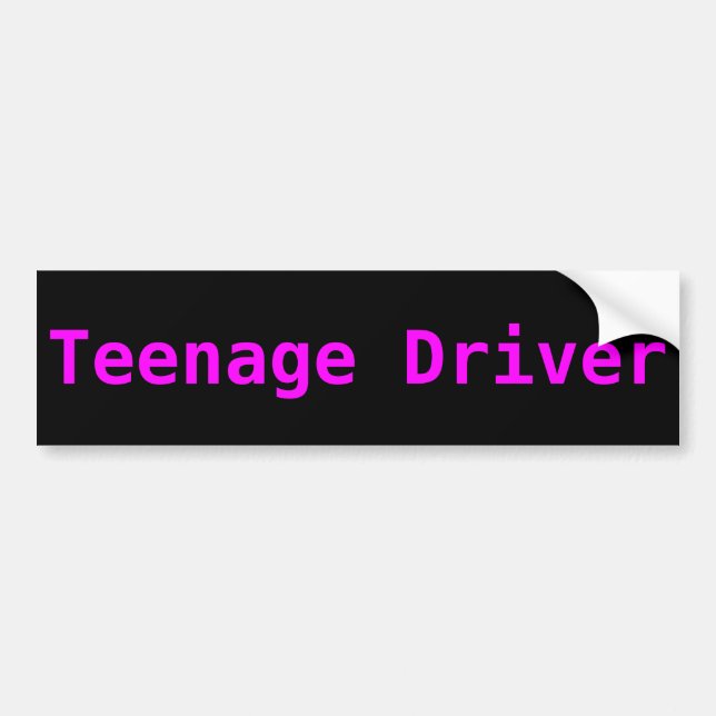 Para Carro adesivo do para-choques do condutor adolescente (Frente)