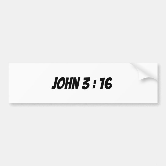 Para Carro adesivo do versículo João 3:16 (Frente)