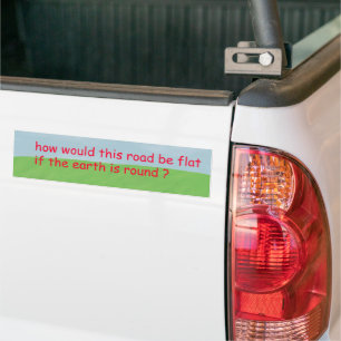 Para Carro adesivo irônico para-choques de terra plana