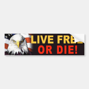 Para Carro adesivo para-choques anti-Obama "Live Free or Die"