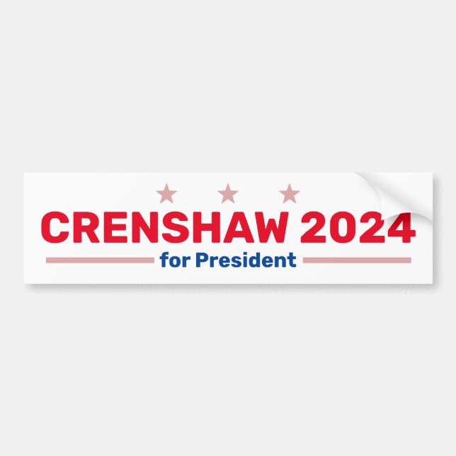 Para Carro adesivo para-choques Crenshaw 2024 (Frente)