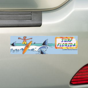 Para Carro adesivo para-choques da Flórida surf