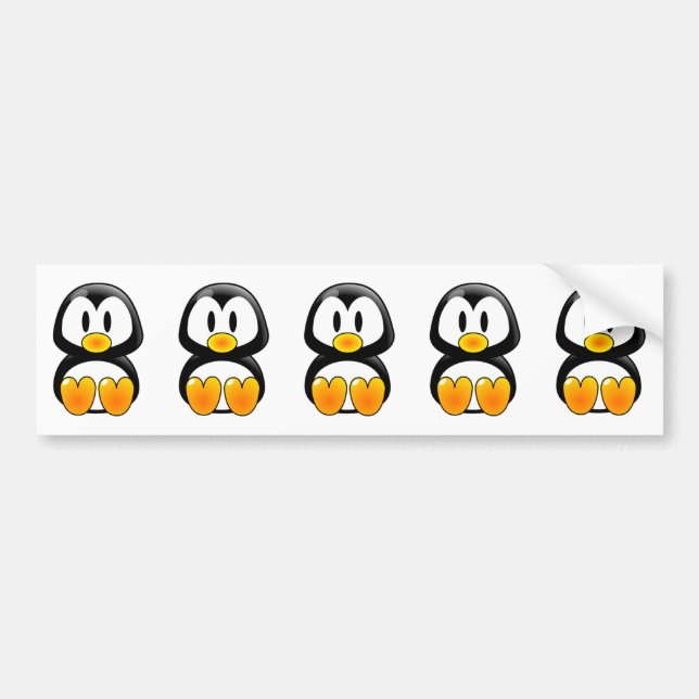 Para Carro adesivo para-choques de pinguim bebê (Frente)