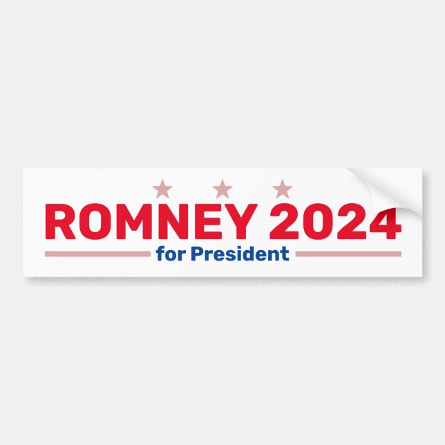 Para Carro Adesivo para-choques Romney 2024 (Frente)