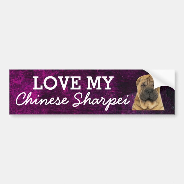 Para Carro Adesivo Sharpei chinês (Frente)
