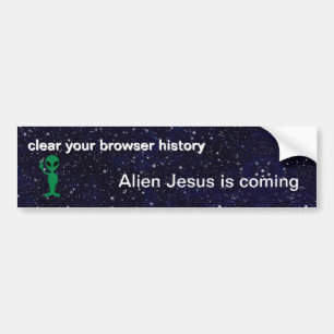 Para Carro Alienígena Jesus está chegando o adesivo do para-c