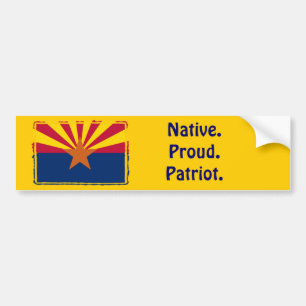 Para Carro Arizona - Nativo. Orgulhoso. Patriota. Adesivo de
