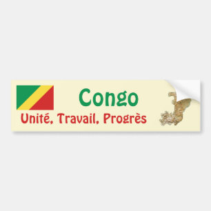 Para Carro Bandeira do Congo-Brazzaville + Adesivo de bota