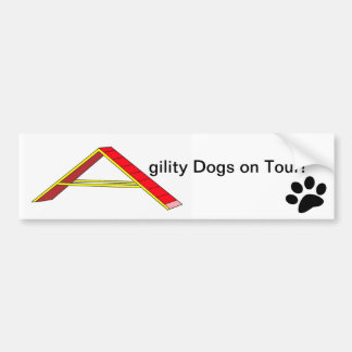 Para Carro Cães de Agilidade no Adesivo de Bumper Turístico