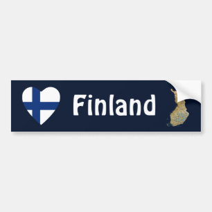 Para Carro Coração de Sinalizador Finlandês + Adesivo de Bomb