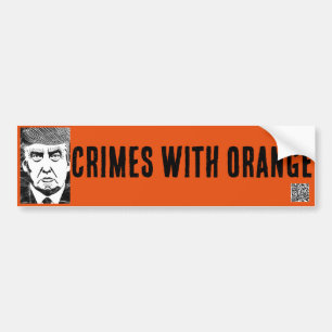 Para Carro CRIMES COM adesivo para-choques de LARANJA
