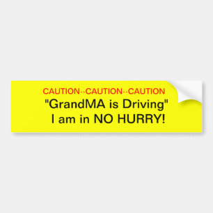 Para Carro Cuidado com o adesivo do jumper do driver GrandMa