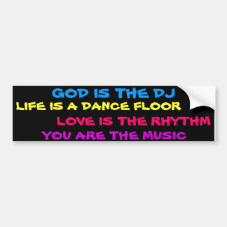 Para Carro Deus é o adesivo do para-choques DJ