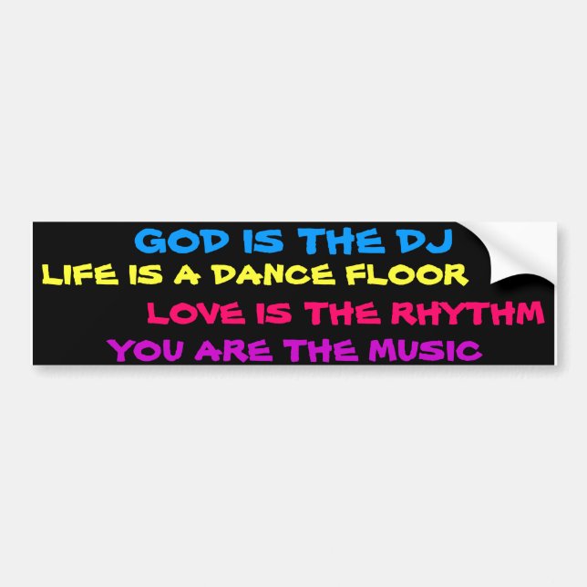 Para Carro Deus é o adesivo do para-choques DJ (Frente)