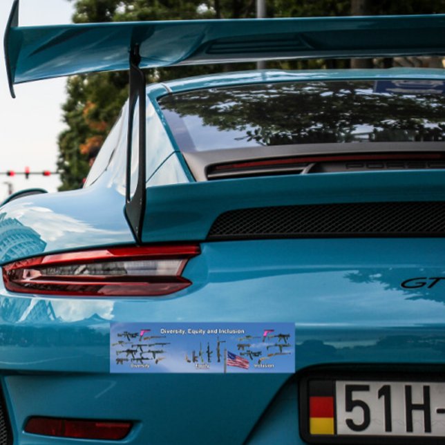 Para Carro diversidade, equidade e adesivo de bumper de arma  (Criador carregado)