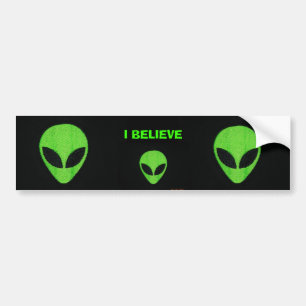 Para Carro EU ACREDITO. adesivo do para-choques de alienígen