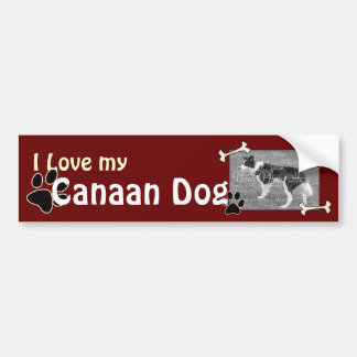 Para Carro Eu adoro o meu adesivo Canaan Dog Bumper