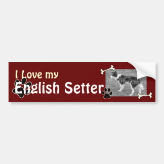 Para Carro Eu adoro o meu adesivo de bombeiros de setter ingl