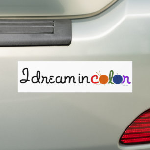 Para Carro Eu sonho com um adesivo colorido para-choques
