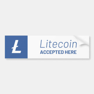 Para Carro Litecoin Aceite Aqui Janela Decal Do Adesivo
