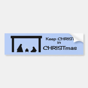 Para Carro Mantenha o CRISTO no Adesivo do Bumper CHRISTmas