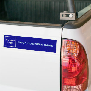 Para Carro Nome e logotipo da empresa no adesivo azul do jump