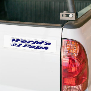 Para Carro Papa com adesivo de texto azul escuro para-choques