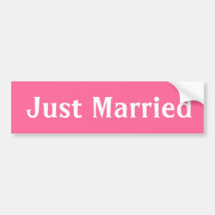Para Carro Recem casados adesivo rosa para-choques.