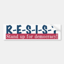 RESIST (RESIST) - Adesivo branco-vermelho azul par