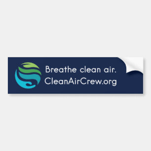 Para Carro Respire ar limpo. CleanAirCrew.org adesivo para-ch