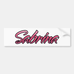 Para Carro Sabrina rótulo adesivo rosa desbotado