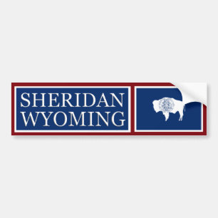 Para Carro Sheridan Wyoming - Adesivo de Indicador do Estado