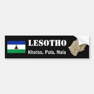 Para Carro Sinalizador de Lesoto + Adesivo de Map
