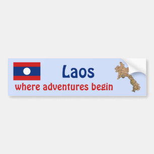 Para Carro Sinalizador Laos + Adesivo de Bomba de Mapa