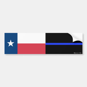 Para Carro Texas & Polícia - Minúscula Linha Azul - Adesivo