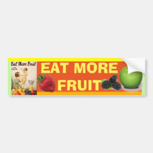 Para Carro Tome mais adesivo do para-choques de FRUTA