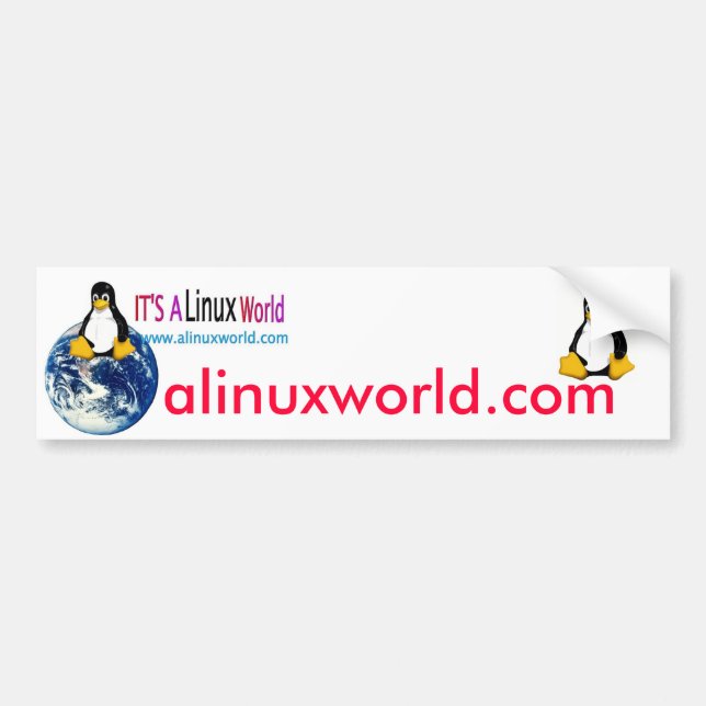 Para Carro um adesivo de proteção mundial do linux (Frente)