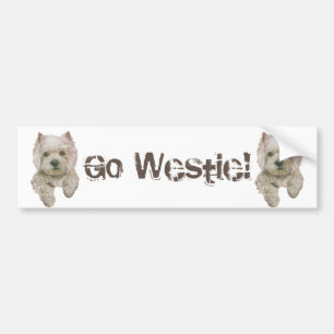 Para Carro Vá com o adesivo do para-choques do Westie
