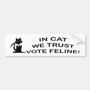 Para Carro Votar Gato com Adesivo de Texto Preto