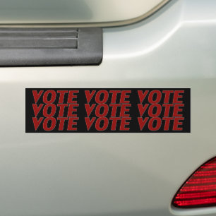 Para Carro voto - vermelho / preto - Adesivo