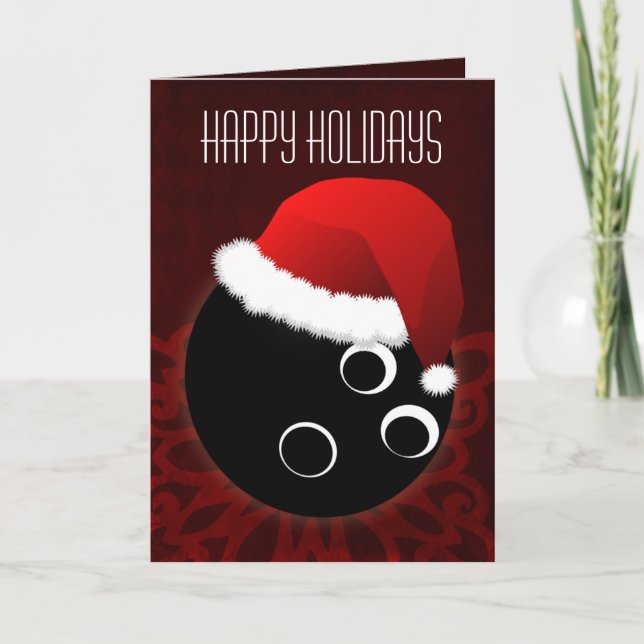 para cartões de Natal de boliche (Frente)