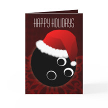 para cartões de Natal de boliche